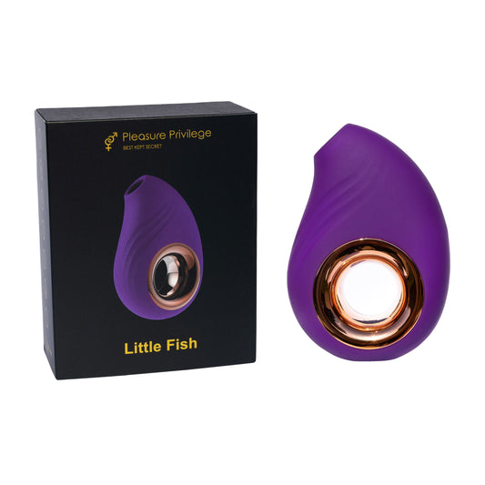 Purple modern sucking vibrator for women. 
